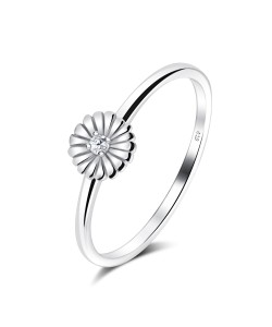 Cute flowers with CZ Silver Ring NSR-4059